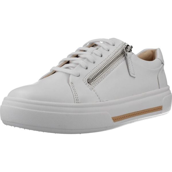 Buty CLARKS 26185917C Biały. Białe obuwie sportowe damskie Clarks, trekkingowe. Za 458.99 zł.