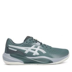 Buty do tenisa Asics. Zielone buty sportowe męskie Asics, bez zapięcia, tenisowe. Za 539.99 zł.