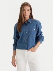 Calvin Klein Jeans Koszula jeansowa New Dad LV047F790G Niebieski Regular Fit. Niebieskie bluzki damskie Calvin Klein Jeans, m, bez wzorów, z bawełny, bez kołnierzyka, bez ramiączek. Za 369.99 zł.