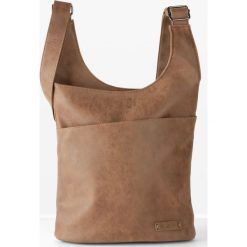 Torebka na ramię. Czarne torby na ramię damskie bonprix, bez wzorów, ze skóry, bez dodatków. Za 114.99 zł.