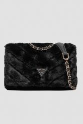 GUESS Czarna torebka Katine Convertible Xbody Flap. Czarne torebki do ręki damskie Guess, z aplikacjami, klasyczne, bez dodatków. W wyprzedaży za 497.99 zł.