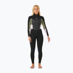 Pianka do pływania damska Rip Curl Omega 3/2 mm Back Zip. Czarne kostiumy jednoczęściowe damskie RIPCURL, bez wzorów, do pływania. Za 799.99 zł.