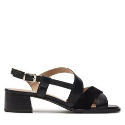 Sandały Caprice. Żółte sandały damskie Caprice, bez wzorów, bez obcasa, na słupku, bez zapięcia. Za 319.99 zł.