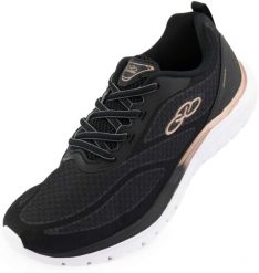 Buty damskie Olympikus Brisa czarne. Czarne obuwie sportowe damskie OLYMPIKUS, bez wzorów, z materiału, na fitness i siłownię. Za 278.99 zł.