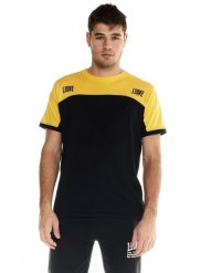 Męski T-shirt z krótkim rękawem i blokami kolorów Leone Active. Czarne t-shirty męskie LEONE 1947 APPAREL, l, bez wzorów, z bawełny, sportowe, bez kołnierzyka. Za 42.06 zł.