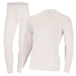Zestaw Termoaktywny Męski - Koszulka + Legginsy - Biały. Białe koszulki sportowe męskie XTREME SOCKSWEAR, m, bez wzorów, z elastanu, bez kołnierzyka, bez ramiączek, do biegania. Za 221.30 zł.