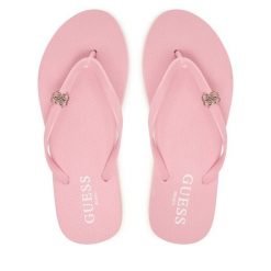 Japonki Guess. Czerwone klapki damskie Guess, z aplikacjami, bez obcasa. Za 179.99 zł.