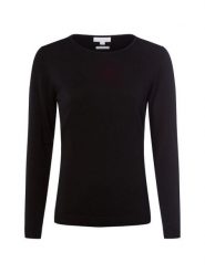 Brookshire Sweter z dzianiny DAmen Kobiety drobna dzianina czarny, L. Czarne swetry damskie brookshire, na jesień, l, bez wzorów, z bawełny, bez kołnierzyka, bez ramiączek, bez kaptura. Za 79.95 zł.