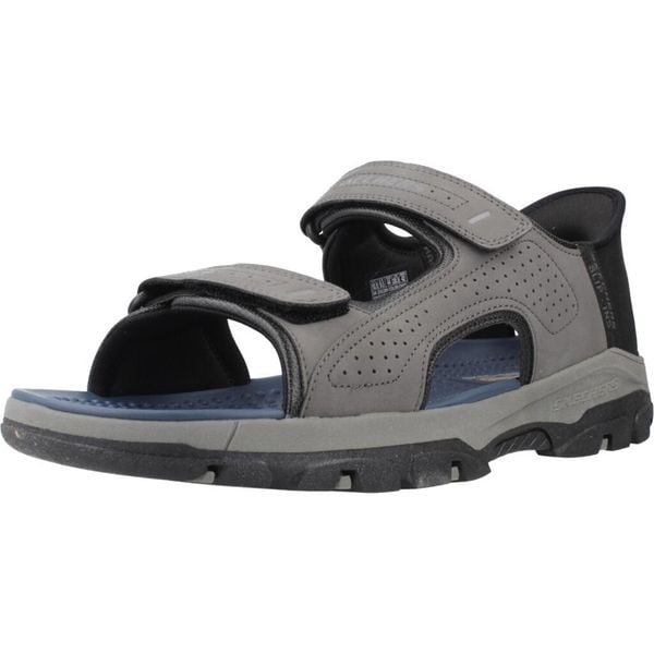 Sandały SKECHERS SLIP-INS TRESMEN-REECE Szary. Szare sandały męskie Skechers, z syntetyku, bez zapięcia. Za 323.99 zł.