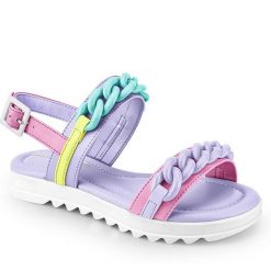 Sandały Bibi. Fioletowe sandały dziewczęce Bibi, bez zapięcia. Za 159.99 zł.