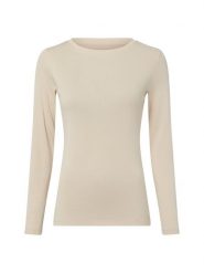 Brookshire koszulka z długim rękawem Kobiety Bawełna beżowy, L. Brązowe t-shirty damskie brookshire, l, bez wzorów, z bawełny, klasyczne, bez kołnierzyka. Za 99.95 zł.