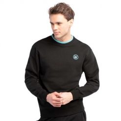 Bluza dresowa męska Puma SWxP Crew. Czarne bluzy męskie Puma, l, bez wzorów, z dresówki, bez kaptura. Za 364.00 zł.