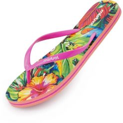 Damskie Klapki Japonki Mistral Multiflower Różowe. Czerwone klapki damskie Mistral, bez wzorów, sportowe, bez obcasa. Za 128.99 zł.