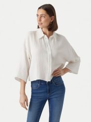 Vero Moda Koszula Natali 10279685 Biały Standard Fit. Białe bluzki damskie Vero Moda, xl, bez wzorów, z bawełny, bez kołnierzyka, bez ramiączek. Za 109.99 zł.