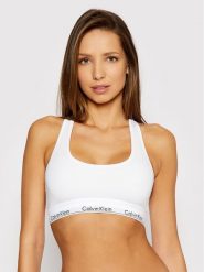 Calvin Klein Underwear Biustonosz top 0000F3785E Biały. Białe biustonosze Calvin Klein Underwear, bez wzorów, z bawełny. Za 109.99 zł.