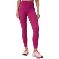 Legginsy damskie 4F FNK. Czerwone legginsy damskie 4f, l, bez wzorów, z materiału, z podwyższonym stanem, długie, na fitness i siłownię. Za 99.99 zł.