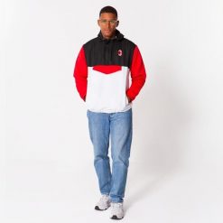 Kurtka przeciwwiatrowa AC Milan. Białe kurtki męskie AC MILAN, m, bez wzorów, z materiału, eleganckie, bez kaptura. Za 224.99 zł.
