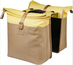 Podwójna torba rowerowa „Vive MIK 2.0”, piaskowa. Brązowe torby i plecaki dziecięce BASIL. Za 453.30 zł.
