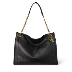 Torebka LAUREN RALPH LAUREN. Czarne torebki do ręki damskie Lauren Ralph Lauren, bez wzorów, klasyczne, bez dodatków. Za 1,779.00 zł.