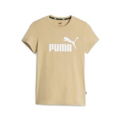 Koszulka damska Puma ESS Logo Tee. Brązowe koszulki sportowe damskie Puma, xs, bez wzorów, bez kołnierzyka, bez ramiączek, na jogę i pilates. W wyprzedaży za 88.05 zł.