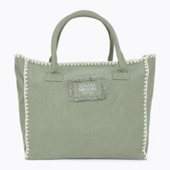 Torba damska Banana Moon Seta Carlina. Zielone torebki shopper damskie Banana Moon, bez wzorów, z bawełny, biznesowe, bez dodatków. Za 139.99 zł.