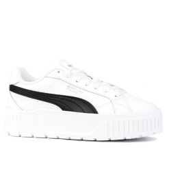 Buty damskie sportowe platformy Puma KARMEN II JR. Białe obuwie sportowe damskie Puma, bez wzorów, z dresówki, trekkingowe. Za 179.00 zł.