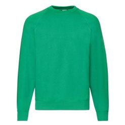 Męska Klasyczna Bluza Raglanowa. Zielone bluzy męskie Fruit of the Loom, m, bez wzorów, bez kaptura. Za 64.99 zł.