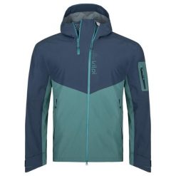 Męska kurtka outdoorowa Kilpi METRIX-M. Niebieskie kurtki męskie Kilpi, m, bez wzorów, z materiału, z kapturem. Za 1,377.39 zł.
