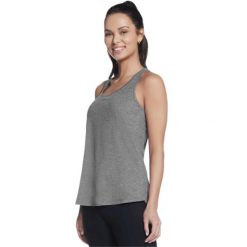 Koszulka Damska Skechers. Szare t-shirty damskie Skechers, bez wzorów, bez kołnierzyka. Za 122.99 zł.