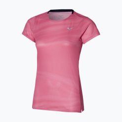 Koszulka do biegania damska Mizuno Premium Aero Tee. Czerwone t-shirty damskie Mizuno, s, bez wzorów, z materiału, sportowe, bez kołnierzyka. Za 119.99 zł.