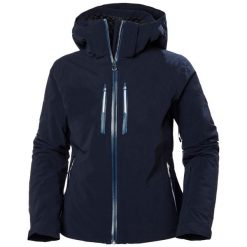 Damska kurtka narciarska Helly Hansen Alphelia lifaloft. Niebieskie kurtki damskie Helly Hansen, na zimę, xs, bez wzorów, bez kaptura. W wyprzedaży za 2,032.00 zł.