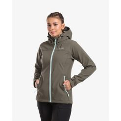 Damska kurtka softshell Kilpi RAVIA-W. Zielone kurtki sportowe damskie Kilpi, m, bez wzorów, z softshellu, bez kaptura, trekkingowe. Za 318.77 zł.