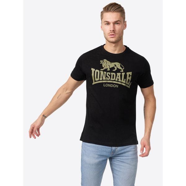 T-shirt o klasycznym kroju Lonsdale Logo. Brązowe koszulki sportowe męskie Lonsdale, bez wzorów, bez kołnierzyka, bez ramiączek. Za 109.00 zł.