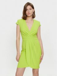 Rinascimento Sukienka koktajlowa CFC0117720003 Zielony Regular Fit. Zielone sukienki damskie Rinascimento, s, bez wzorów, z syntetyku, wizytowe, bez kołnierzyka, bez ramiączek. Za 269.99 zł.