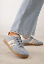 Niebieskie Sneakersy Kultowe Tenisówki z Plecioną Strukturą Loraebelle. Niebieskie trampki i tenisówki damskie Born2be, bez wzorów, z jeansu, eleganckie, bez zapięcia. Za 99.99 zł.