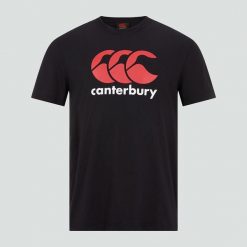 Koszulka Canterbury CCC Logo. Czarne koszulki sportowe męskie CANTERBURY, bez wzorów, bez kołnierzyka, bez ramiączek. Za 192.50 zł.
