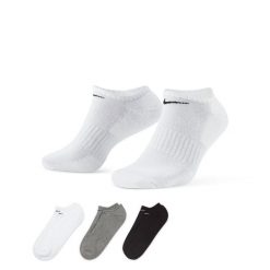 SKARPETY Nike Everyday Cushioned Training No-Show 3 Pairs, Dla obu płci. Legginsy sportowe męskie Nike, bez wzorów, z bawełny. Za 190.00 zł.