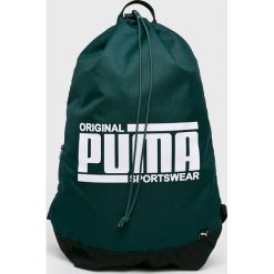 Puma - Plecak. Czarne plecaki damskie Puma, bez wzorów, z materiału. W wyprzedaży za 79.90 zł.