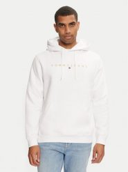 Tommy Jeans Bluza DM0DM20503 Biały Regular Fit. Białe bluzy męskie Tommy Jeans, m, bez wzorów, z bawełny, bez kaptura. Za 229.99 zł.