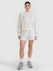 4F Spodenki dresowe damskie - multikolor L. Szorty sportowe damskie 4f, l, bez wzorów, z bawełny, eleganckie. W wyprzedaży za 59.99 zł.