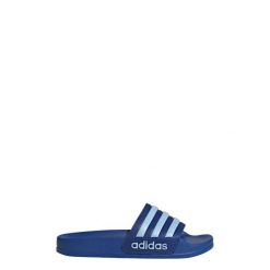 Klapki Adilette Shower. Niebieskie klapki damskie Adidas, bez wzorów. Za 109.00 zł.
