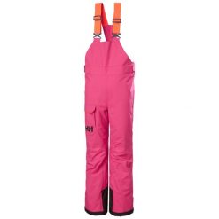 Dziecięce spodnie narciarskie na szelkach Helly Hansen Summit. Czerwone spodnie materiałowe dla dziewczynek Helly Hansen, bez wzorów, z materiału. Za 556.15 zł.