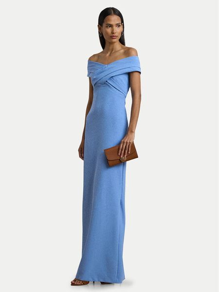 LAUREN RALPH LAUREN Sukienka wieczorowa 253936391006 Niebieski Slim Fit. Niebieskie sukienki damskie Lauren Ralph Lauren, bez wzorów, z syntetyku, wizytowe, bez kołnierzyka, bez ramiączek. Za 799.99 zł.