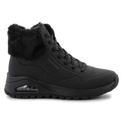 Buty Skechers Uno Rugged Fall Air 167274-BBK czarne. Czarne obuwie sportowe damskie bez wzorów, z materiału. Za 585.80 zł.
