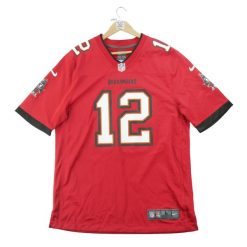 Second life - Nike Koszulka męska NFL Tampa Bay Buccaneers - Jak nowy. Czerwone koszulki sportowe męskie Nike, l, bez wzorów, z materiału, bez kołnierzyka, bez ramiączek, do piłki nożnej. Za 255.56 zł.