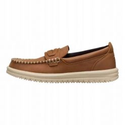 HeyDude Męskie Buty Mokasyny Wsuwane Skórzane Wally NXT Loafer Leather 43. Brązowe mokasyny męskie Hey dude, z materiału. Za 329.00 zł.