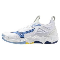 Buty halowe Mizuno Wave Momentum. Białe buty sportowe męskie Mizuno, bez zapięcia, do piłki ręcznej, mizuno wave. W wyprzedaży za 616.15 zł.