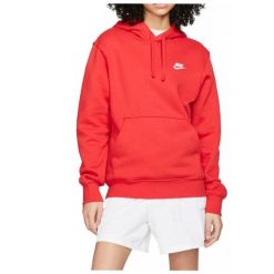Bluza męska sportowa Nike Sportswear Club Fleece z kapturem. Czerwone bluzy sportowe męskie Nike, m, bez wzorów, z kapturem, do piłki nożnej. W wyprzedaży za 189.00 zł.