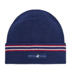 Czapka Beverly Hills Polo Club. Niebieskie czapki i kapelusze męskie Beverly Hills Polo Club, na zimę, bez wzorów. Za 69.99 zł.