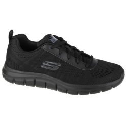 Buty do chodzenia męskie Skechers Trackmoulton. Czarne buty sportowe męskie Skechers, bez zapięcia, trekkingowe. Za 249.99 zł.